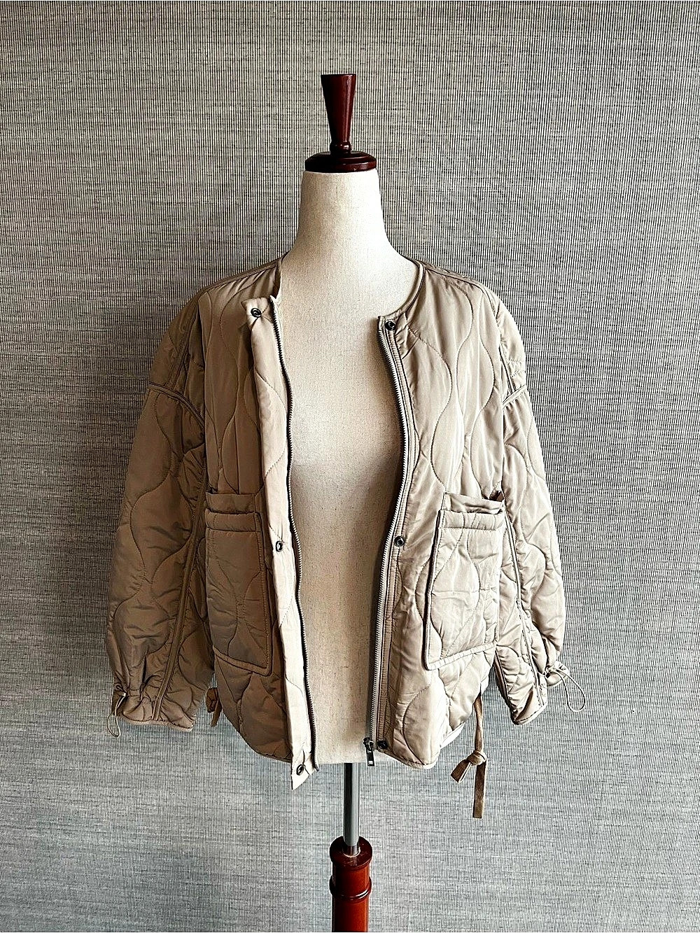 ModRef Beige Quilted Jacket Size Small - Picture 7 of 9